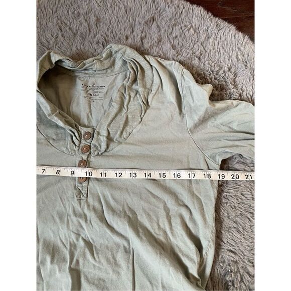 Neon Buddha sea foam green Henley button mini dress size medium - Picture 6 of 8